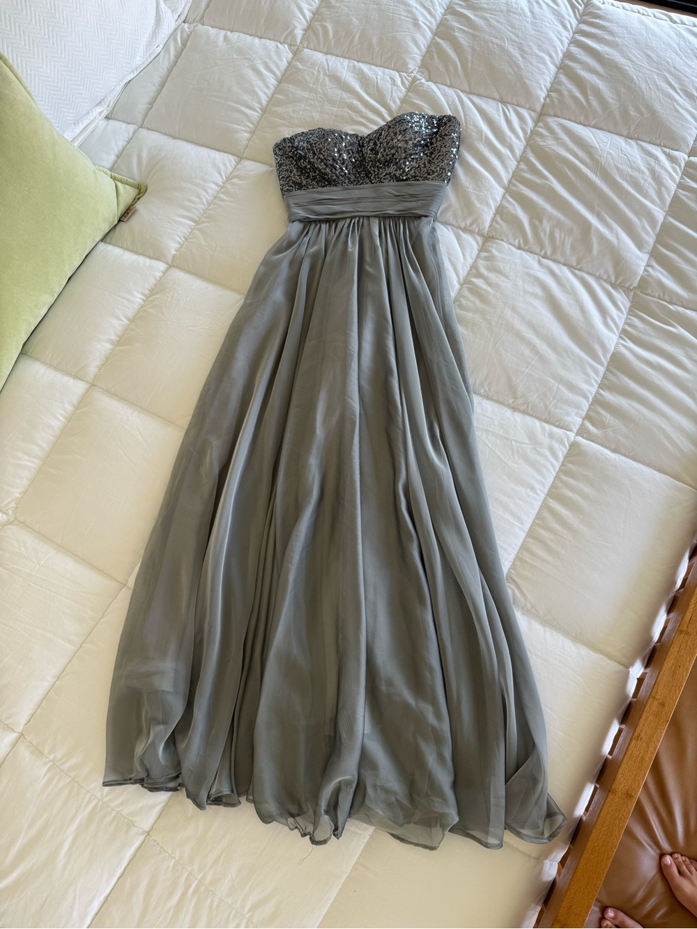 La Femme Grey/Silver Prom Dress